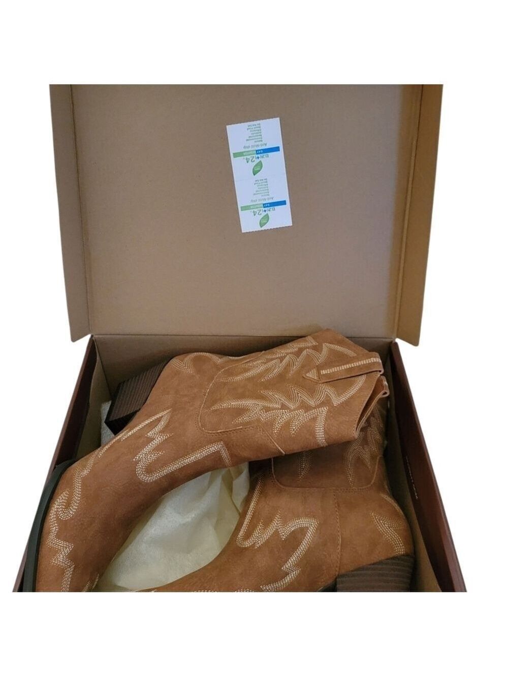 Osias Society Tan Ankle Cowboy Boots Size 10 Western Coastal Cowgirl